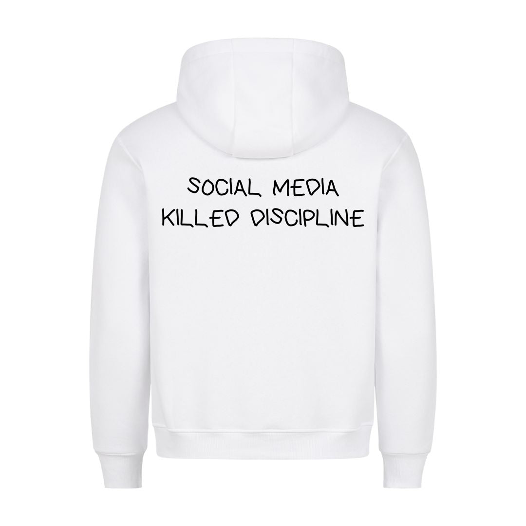 SOCIAL MEDIA KILLED DISCIPLINE (Backprint) Hoodie