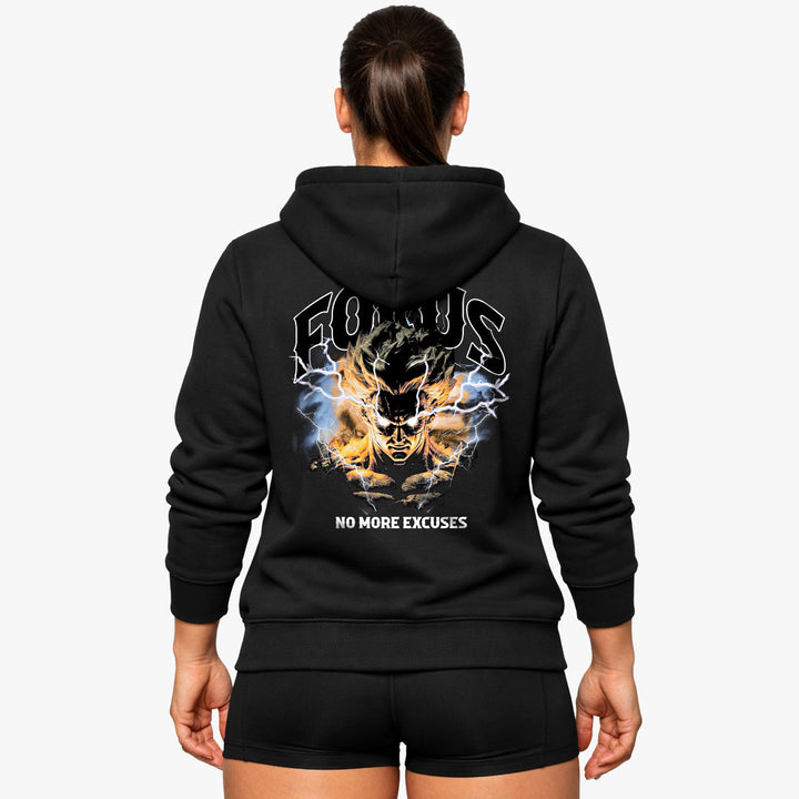 Sudadera con capucha Focus (impresión posterior)