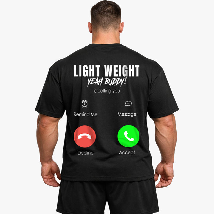 Light weight calling (backprint) Oversized Shirt