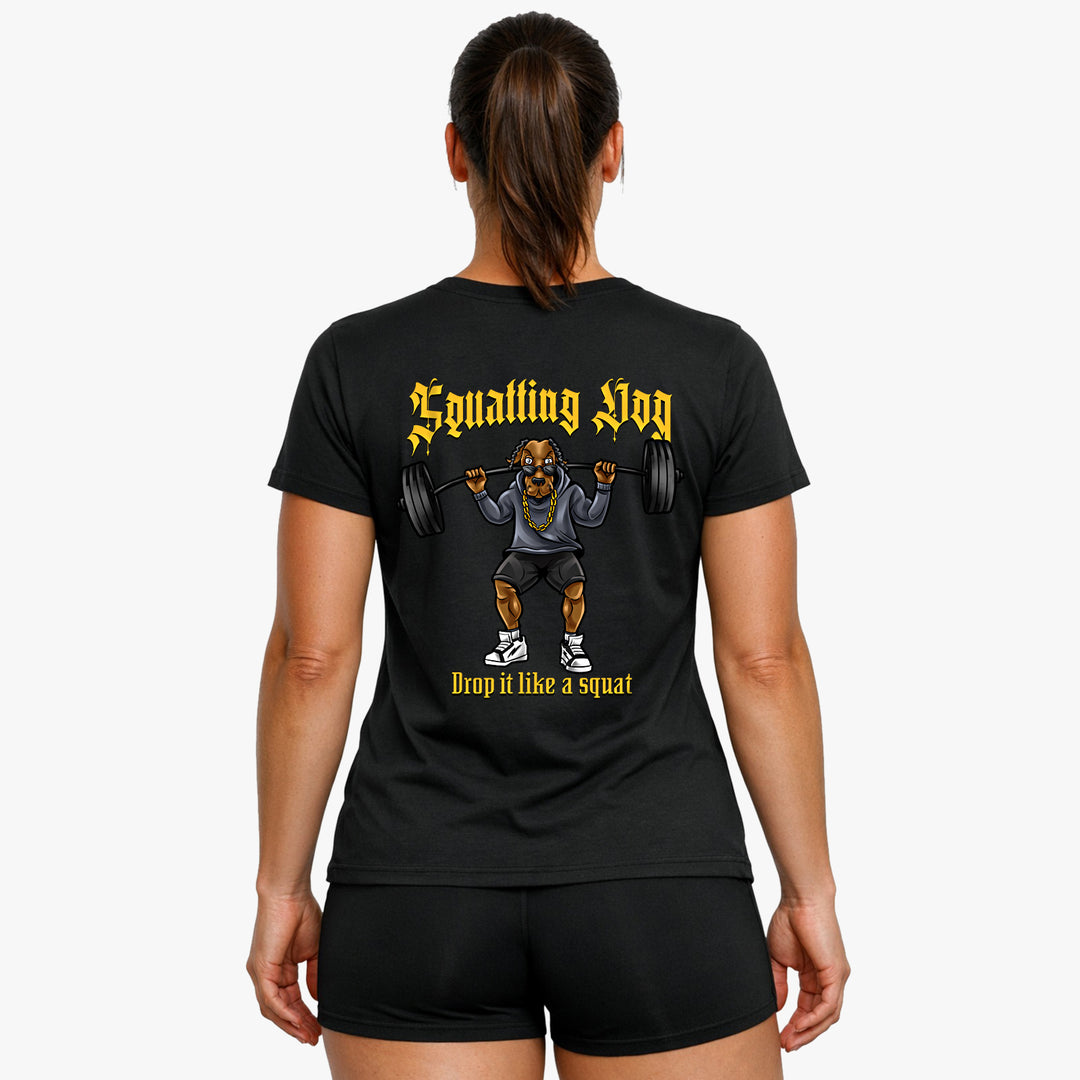 Squatting dog (Backprint) Shirt