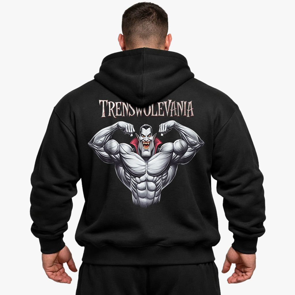 Sudadera con capucha extragrande (estampado en la espalda) de Transylvania