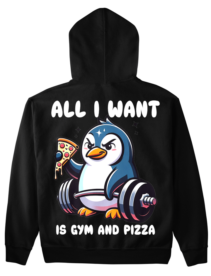 Pizza Penguine (Backprint) Hoodie